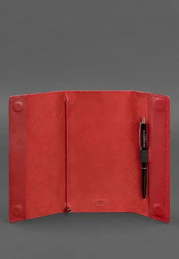 Кожаный блокнот софт-бук 7.0 красный - фото 4