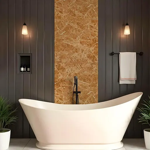 Декоративна ПВх плита 600x600x3 мм Кремовий мармур S SW-00001619 - фото 6