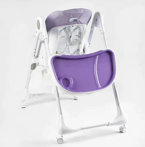 Стульчик для кормления K-60290 Joy мягкий чехол ПВХ, 4 колеса, съёмный столик, корзинка, в коробке (6989203550090) - фото 2