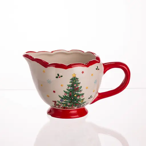Молочник фарфоровый Yiwu New Year 300 мл для сливок и молока CR-1-4 - фото 5