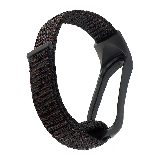 Ремешок Nylon Mi Band 3/4/5/6/7 Черный Sand - фото 2