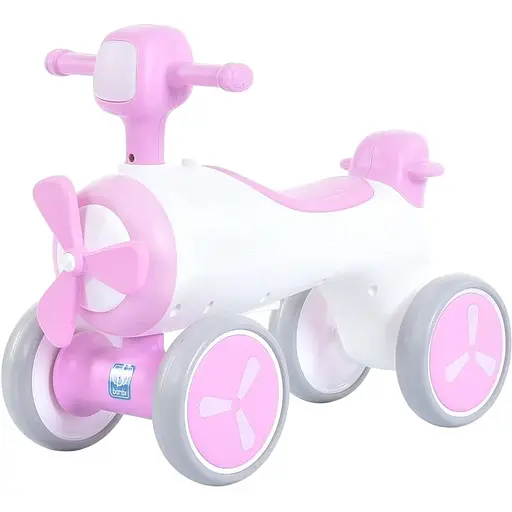 Яскрава каталка-толокар Bambi M 5854E: веселий старт для вашої дитини, білий з рожевим