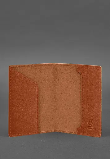 Кожаная обложка для военного билета 7.0 светло-коричневая - фото 5