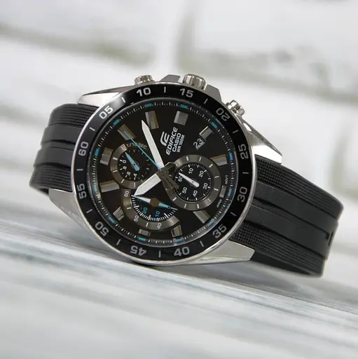 Водонепроникні кварцові наручні годинники Casio оригінал Японія Edifice EFV-550P-1AVUEF з полімерним ремінцем - фото 6