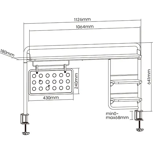 Настольная доска-органайзер OfficePro DS253B Black [126561] - фото 5