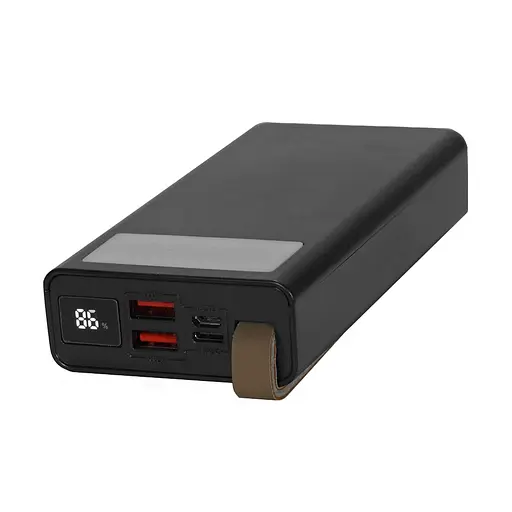 Повербанк 20000mAh Power Bank Kraft KPB-2320FCL Black 22.5W QC3.0 LED-ліхтар (43-00082) - фото 3