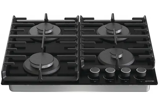 Варильна поверхня Gorenje газова на склі, 60см, чавун, чорний - фото 3
