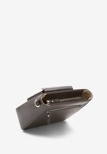 Шкіряна сумка Stella темно-коричнева - фото 7