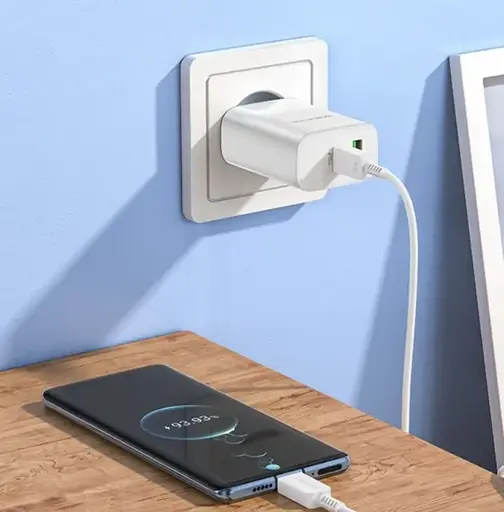 Сетевое зарядное устройство Borofone BN10 PD 65W + QC3.0 (1Type-C/1USB) Белый - фото 6