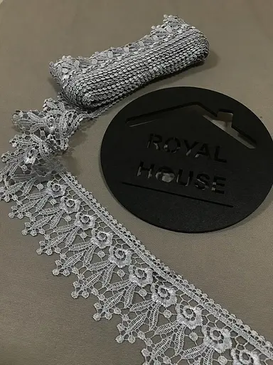 Мереживо Троянда сіре - фото 2