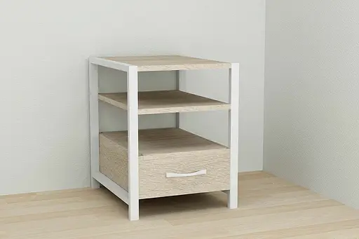 Тумба универсальная Ferrum-decor Вивьен 1/1 50x41x40 белый ДСП Дуб Сонома 16мм (FRD-104148) - фото 3