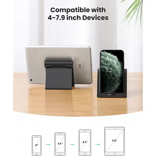 Крепление для телефонов Ugreen LP106 Adjustable Portable Stand Multi-Angle черный 50747 - фото 2