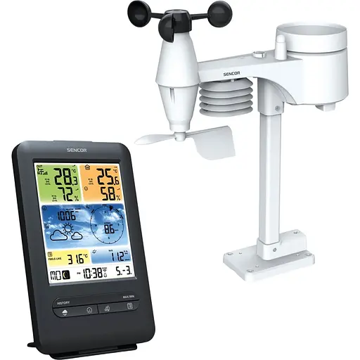 Умная метеостанция Sencor SWS 9898 WIFI черная [134779] - фото 2