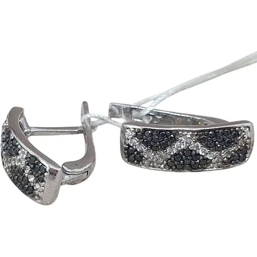 Серебряные серьги Агни ШЕНЕН БЛАН с фианитами. 2172/1Р-CZ