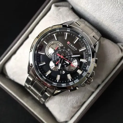 Водостійкий кварцовий годинник Curren Rodos silver - фото 7