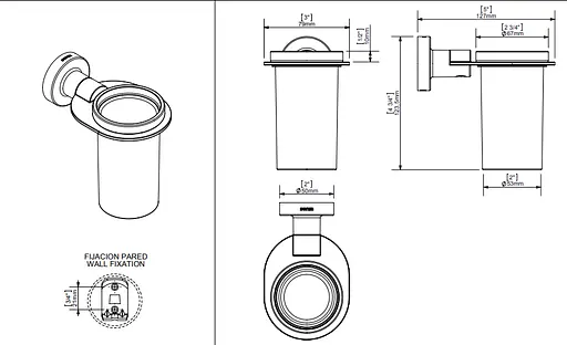 Склянка для зубних щіток Sonia TP Black 166237 чорний - фото 3
