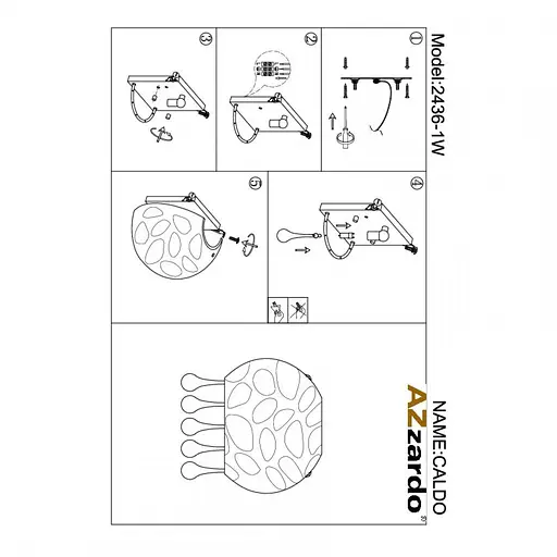 Бра Azzardo CALDO WALL AZ1004 - фото 5