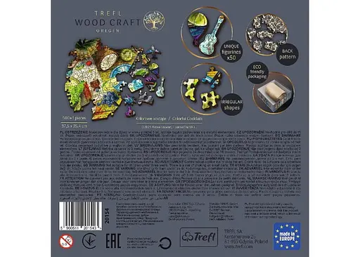 Пазл Trefl деревянный фигурный Цветные коктейли 500+1 эл. (20154) - фото 6