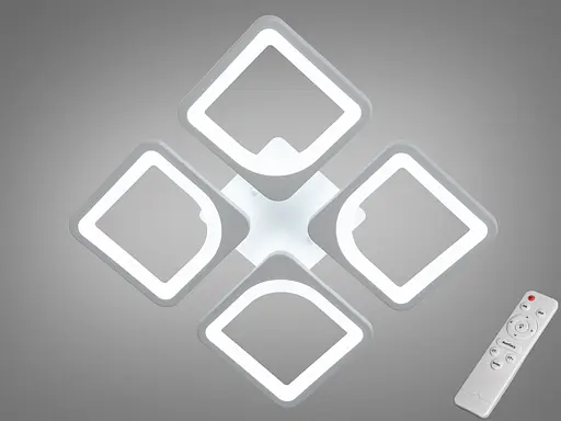 Світлодіодна люстра смарт світильник з ІЧ пультом та дімером, 60W - фото 1