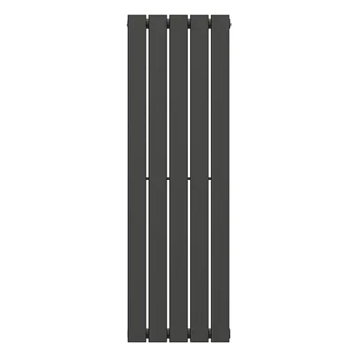 Вертикальний радіатор Navin Largo 376х1200-5, anticor, чорний муар 10-012033-4880, Чорний матовий - фото 1