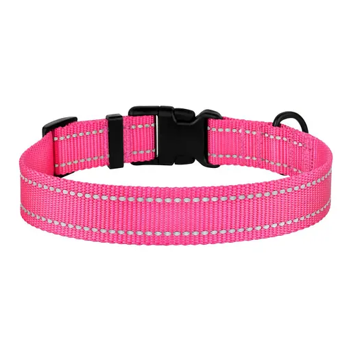 Ошейник для собак Barksi Active светоотражающий пластиковый фастекс 43-66х2.5 см розовый - фото 2