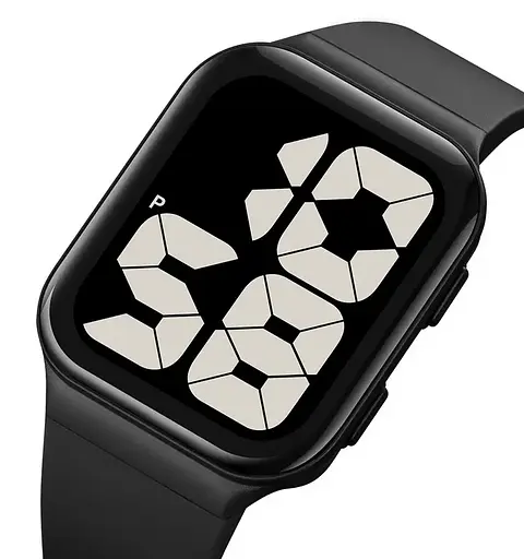 Часы цифровые наручные Skmei 1995 (Черный с черным) - фото 2