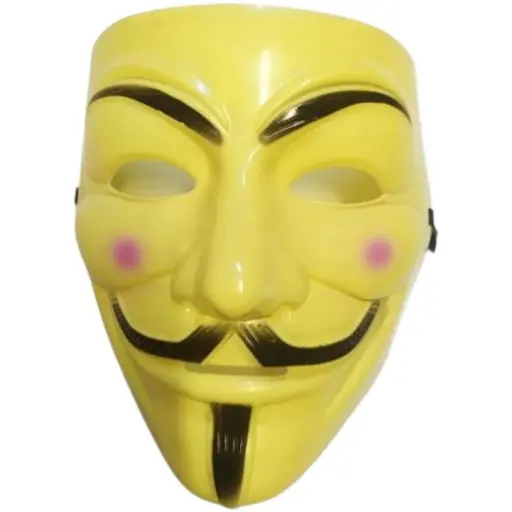 Маска Анонімуса Гай Фокс V - значить вендетта G-Toys жовта - фото 1