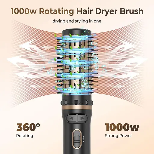 Фен-щітка, що обертається 3-в-1, 1000 Вт - фото 6