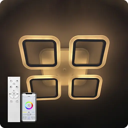 Люстра светодиодная 517 Light 3color с пультом 72Вт Белый (01321) - фото 4