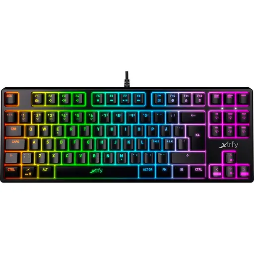 Клавіатура Xtrfy K4 TKL RGB Kailh Red UA Black XG-K4-RGB-TKL-R-UKR (131193)