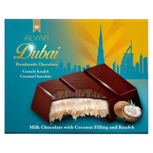 Дубайский шоколад Alyan Dubai Coconut с кокосовой пастой 100 г - фото 2