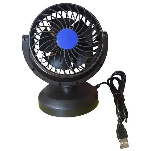 Портативный настольный мини вентилятор Portable Fan F30A автомобильный USB Черный - фото 1