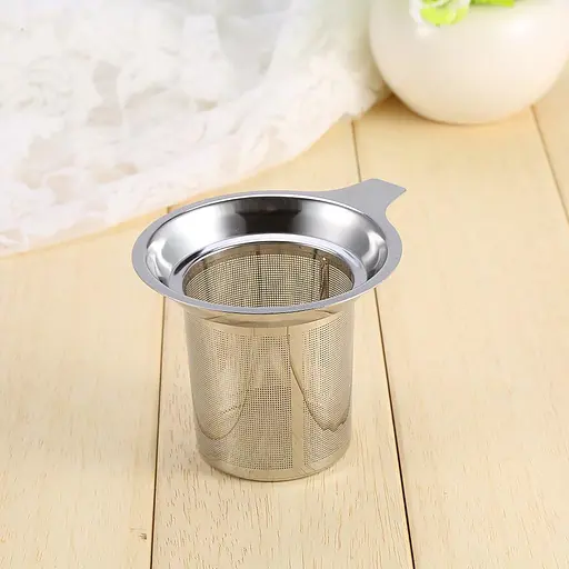 Ситечко для заваривания чая и кофе из нержавеющей стали (диаметр сита 8.8 см) Серебристый 88191 - фото 10