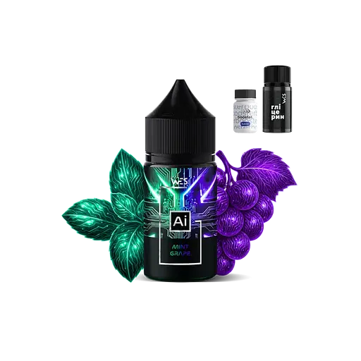 Набор компонентов для самозамеса солевой заправки WES AI 30 мл Mint Grape Ментоловый Виноград, 0-65 мг (18141) - фото 2