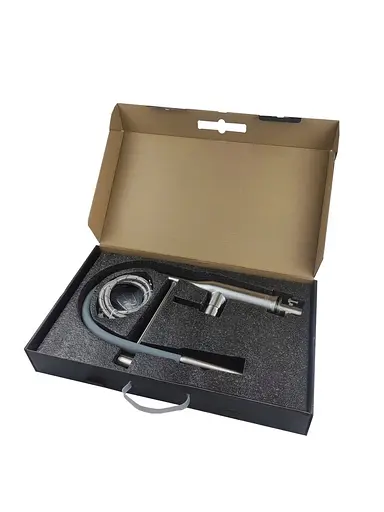 G4398-55 Змішувач для кухні силікон.гусак аератор 2функц. нерж.корп. гайка Ø35 сірий/сатин Gappo 1/8 Сірий - фото 7