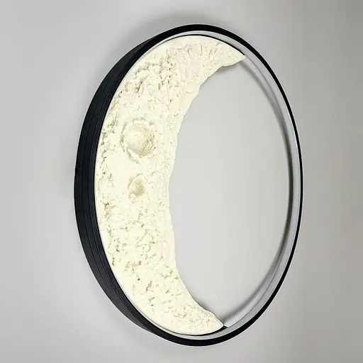 Настенно-потолочный светильник с имитацией полумесяца на 3 режима Ø 60 см Line F Арт. W138-600 BK - фото 6