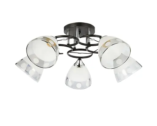 Люстра декоративная INTEREES V 6116-5 BK+CR