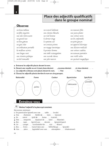Les 500 Exercices de Grammaire Livre d'eleve A2 + corriges - фото 12