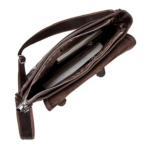 Сумка кожаная мужская SHVIGEL  25х33х9 см sum0012477 - фото 4