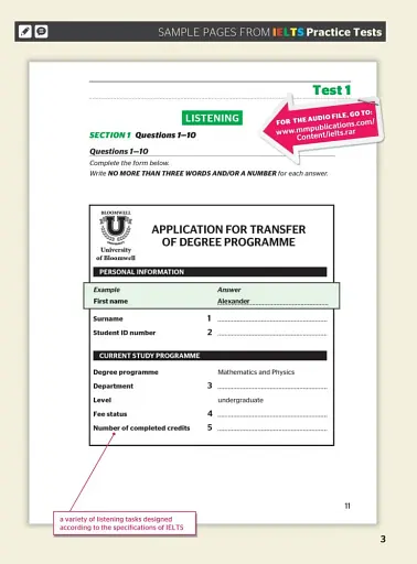 IELTS Practice Tests. Student's Book with Audio CDs (2) and Glossary CD-ROM - фото 3