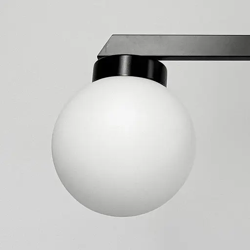 Чорна люстра на 4 білих плафони Ø 60 см | Арт. SGJ 6/4 BK+WT | Line F - фото 3