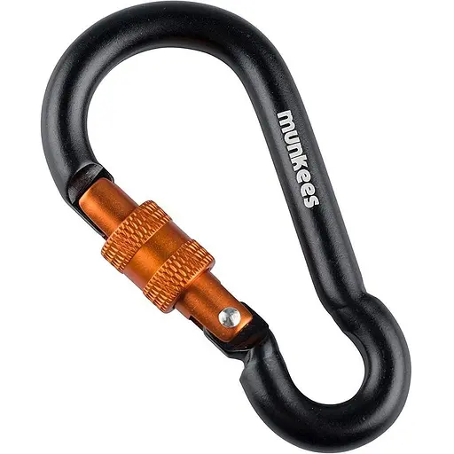 Брелок-карабін Munkees 3249 Pear with Screw Lock 8х80 мм Black (1012-3249-BK)