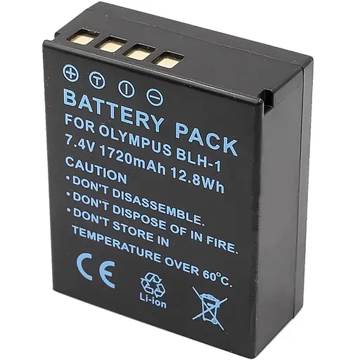 Акумулятор PowerPlant Olympus BLH-1 1720mAh (декодований)