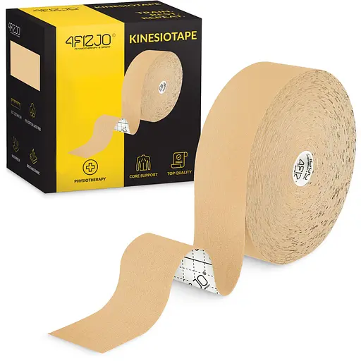 Лента кинезиологическая (кинезио тейп) 4FIZJO 5 см x 31 м Beige (P-5905973405539) - фото 1