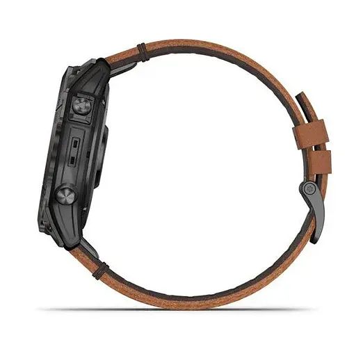 Смарт-часы Garmin Epix Pro 2 Sapphire 51 mm Carbon G. DLC Tit. with Chestnut L. Band (010-02804-30) - фото 8