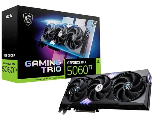 Відеокарта MSI RTX 5060 Ti 8G GAMING TRIO OC (RTX 5060 Ti 8G GAMING TRIO OC) (GDDR7, 128 bit, PCI-E v5.0 x8) - фото 7