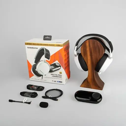Ігрова гарнітура SteelSeries Arctis Pro + GameDAC White PC/PS/MAC - фото 6