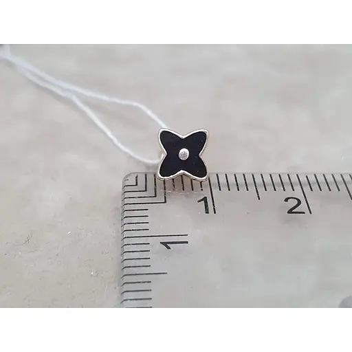 Золота сережка-пусета Favoritum з емаллю. 210157_1 - фото 4