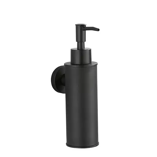 Дозатор для рідкого мила VBI Round black VBI-040016BL, Чорний матовий - фото 1