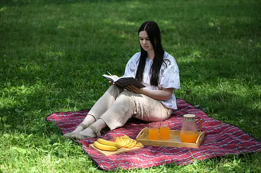 Плед Ardesto Picnic 130х170 см 100% полиэстер ячейка красный (ART0916RC) - фото 9